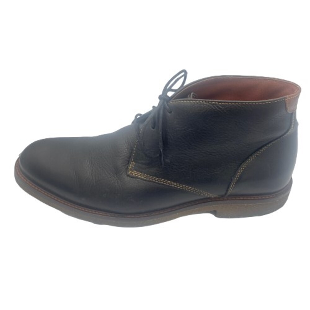 Johnston & Murphy Copeland 25-2021 Men's 11.5 M Boot Black Leather Ankle Chukka